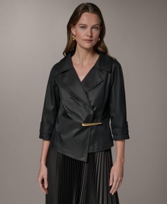 Women's Notch Lapel Bar Hardware Jacket