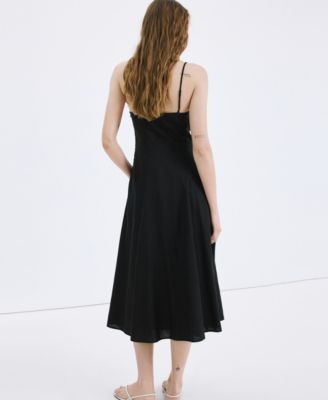 Mango Women's A-Line Linen Dress - Macy's