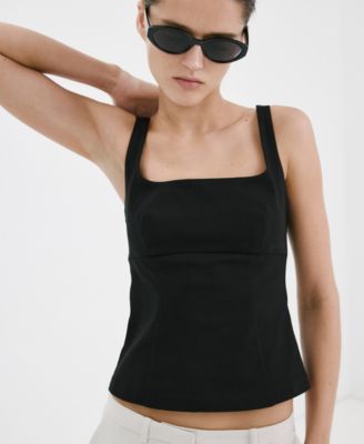 Women's Fitted Square-Neck Top