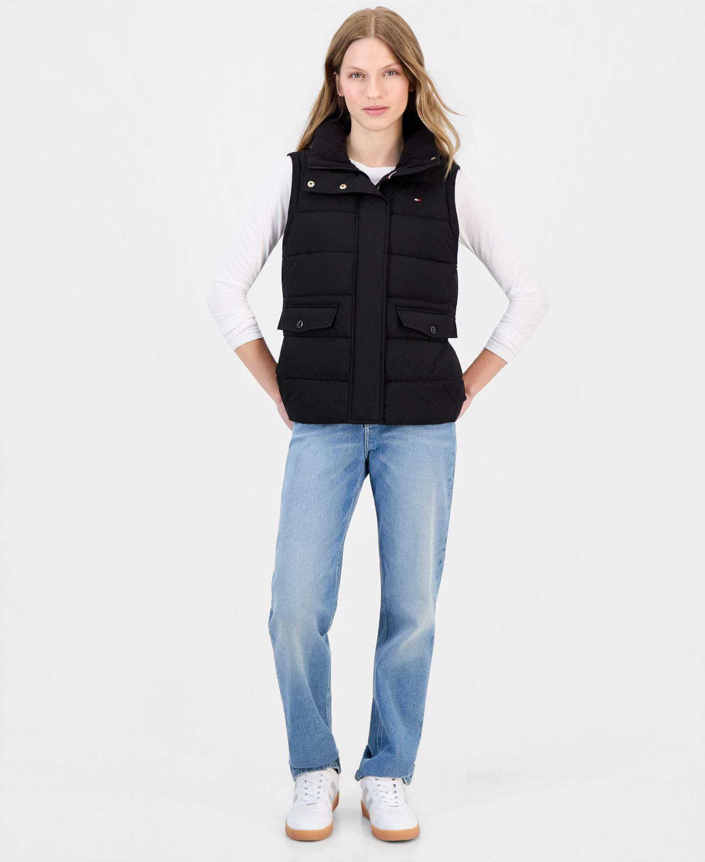 Женский жилет Tommy Hilfiger Packable-Puffer Vest, цвет: Чёрный — фото 3