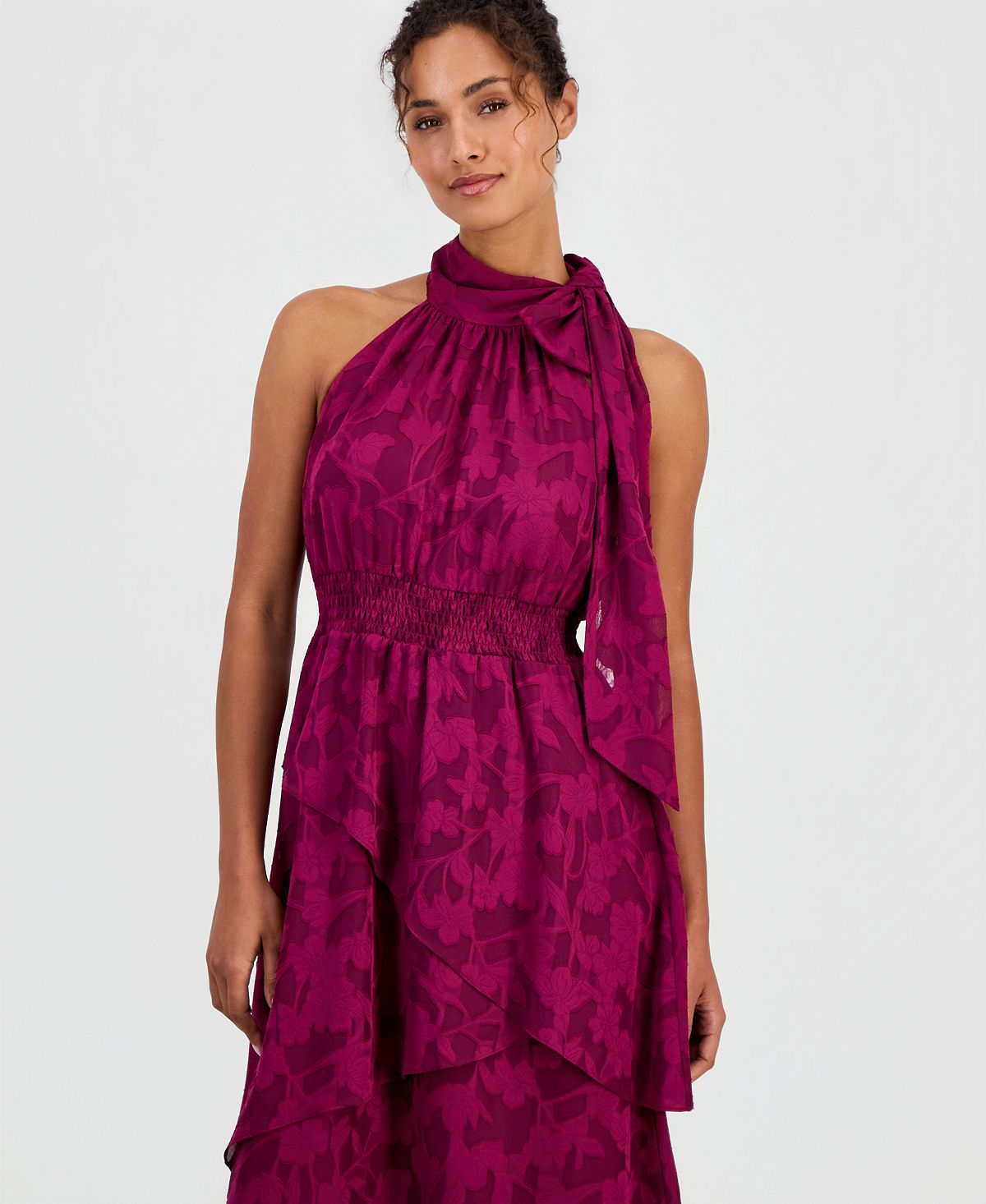 Anne Klein Women's Tiered Midi Dress view 3 — MAYCSS fashion products