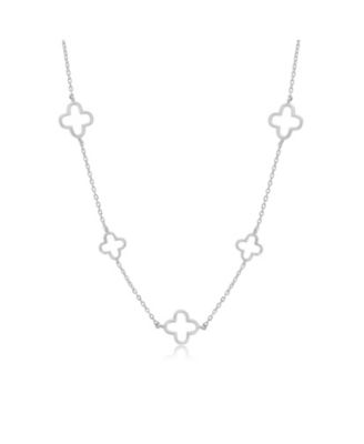 Alternating Open Clover Necklace