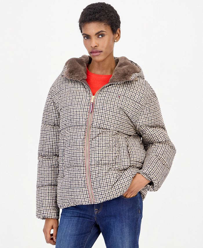 Tommy Hilfiger Womens Hooded Puffer Coat