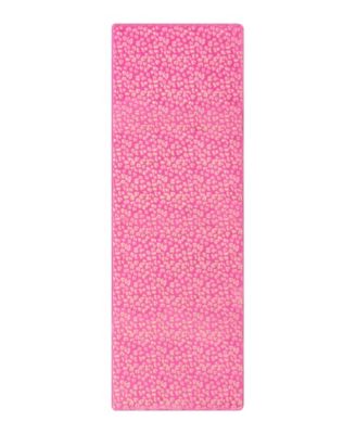 Metallic Leopard Foil Print Runner Rug, 72" x 24"