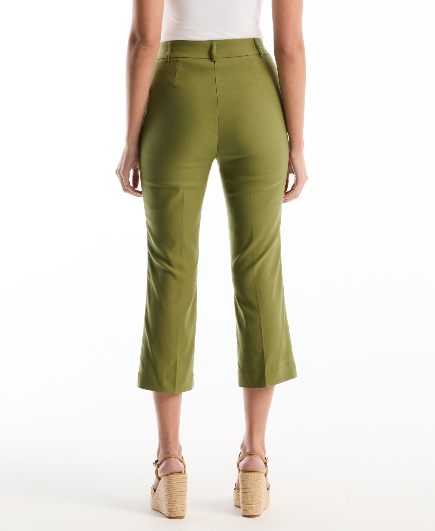 Petite Porkchop Pocket Kick Flare Capri Pants