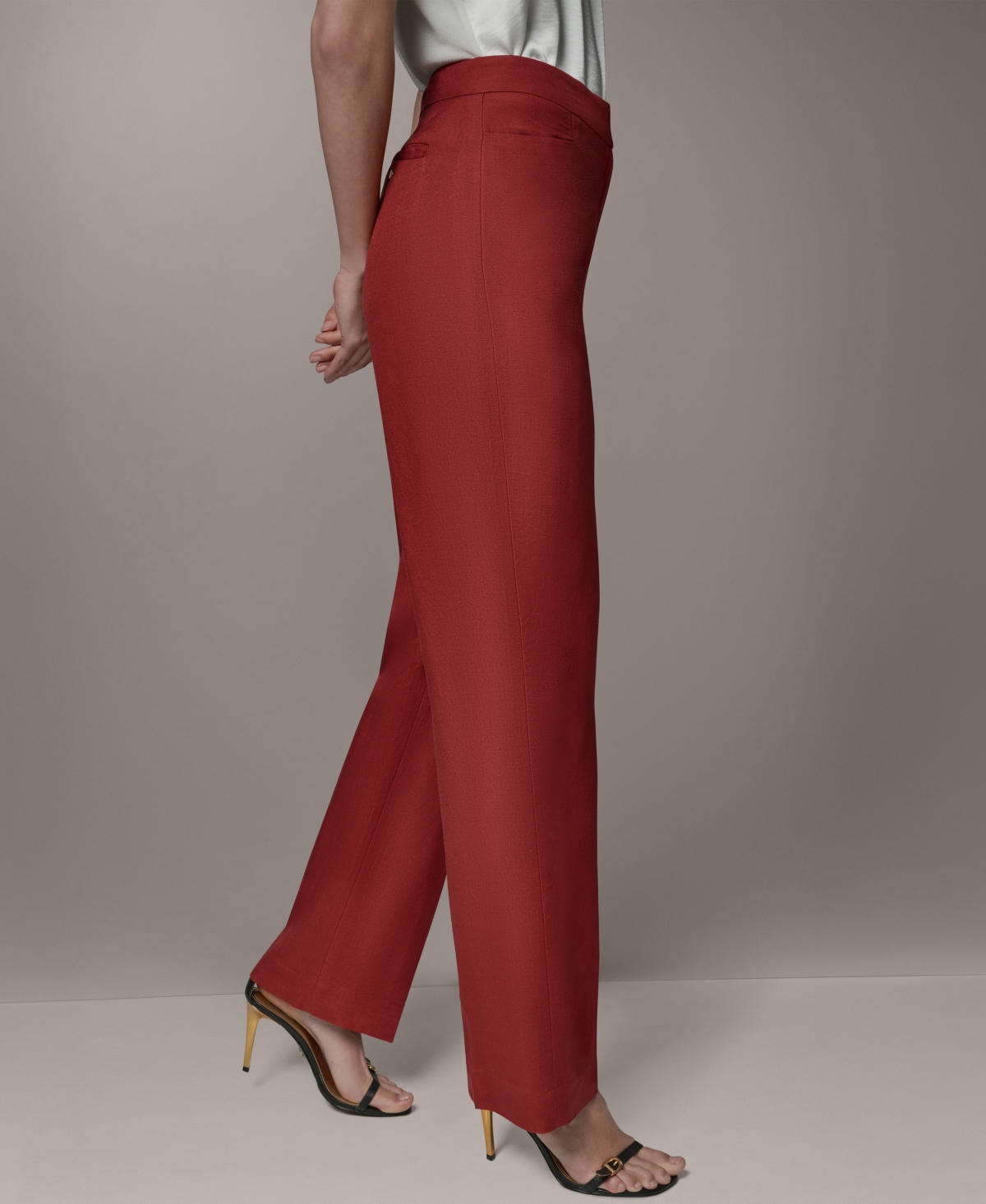 Donna Karan New York Women's Mid-Rise Straight Pants