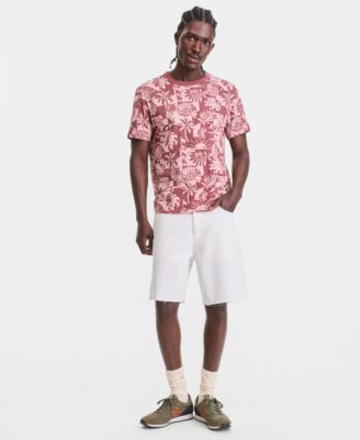 Men's Cotton Tropical-Print T-Shirt & Relaxed Denim Shorts