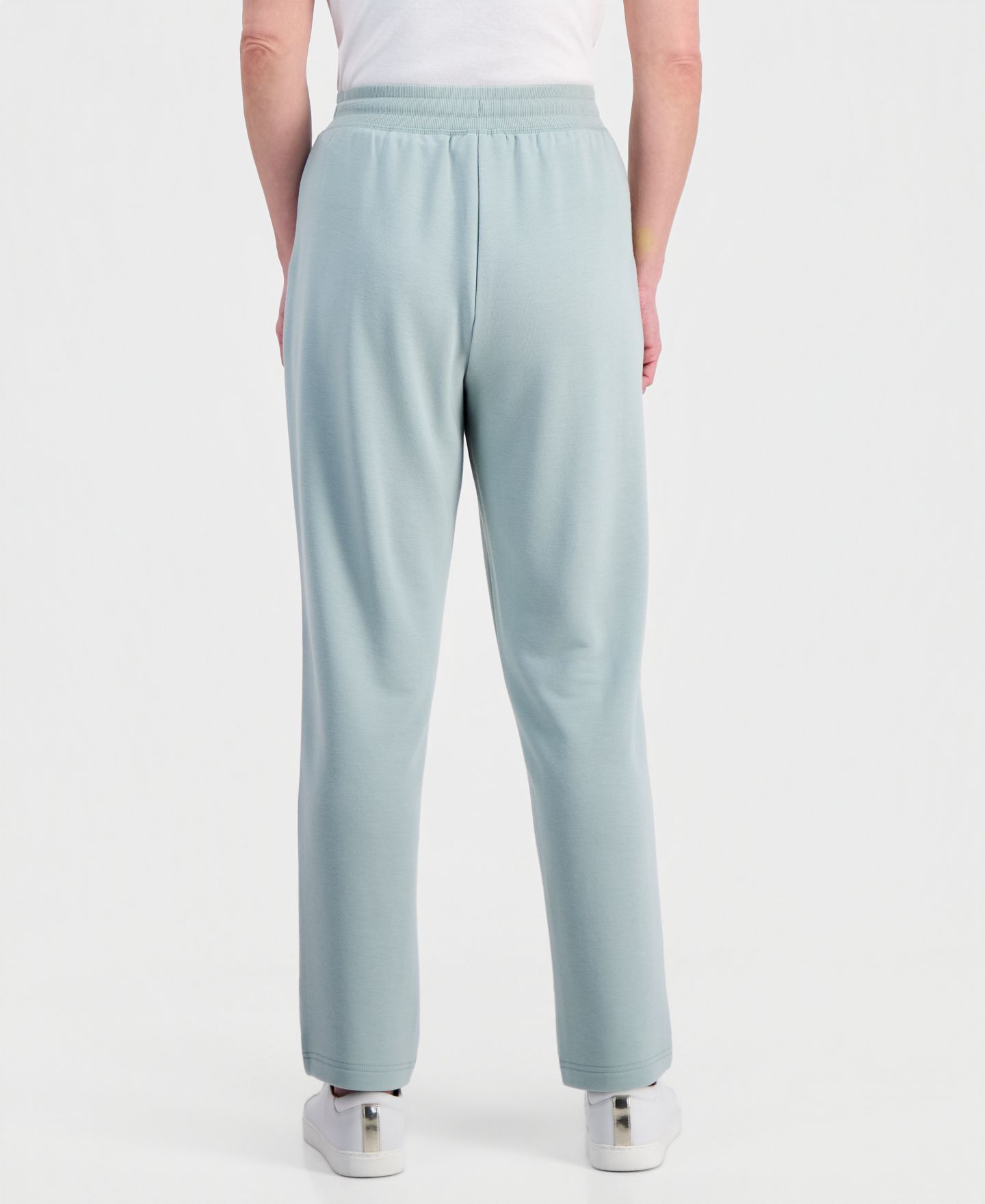 Женские брюки Style & Co Petite LuxLounge French Terry Fleece Sweatpants, цвет: Состаренный шалфейный — фото 4