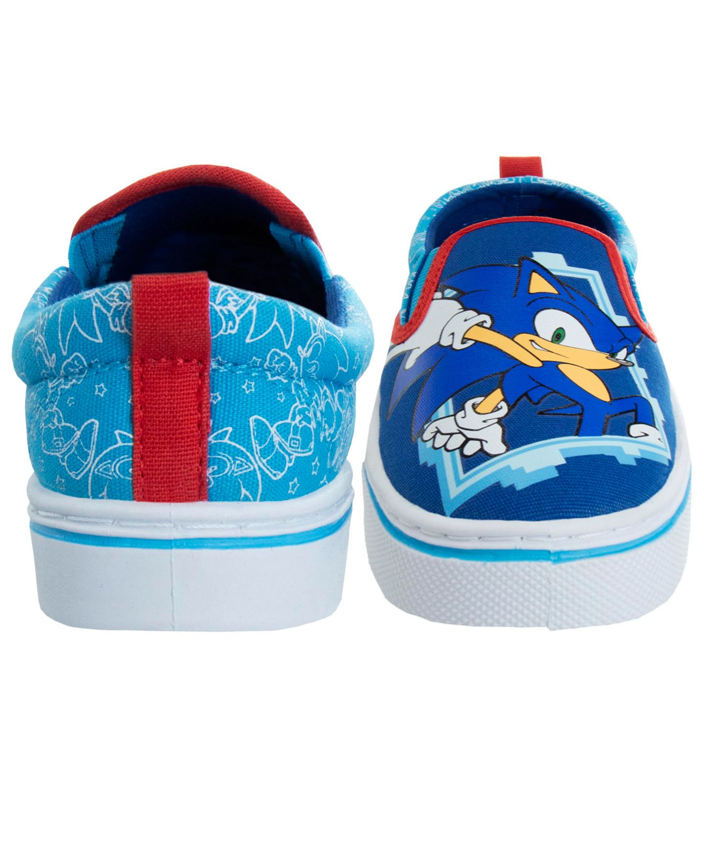 Кроссовки Sonic The Hedgehog Slip On Canvas Sneakers Comfort Fit Casual Wear для мальчиков, цвет: Синий — фото 8