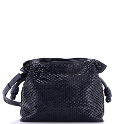 Medium Flamenco Scales Knot Clutch Leather