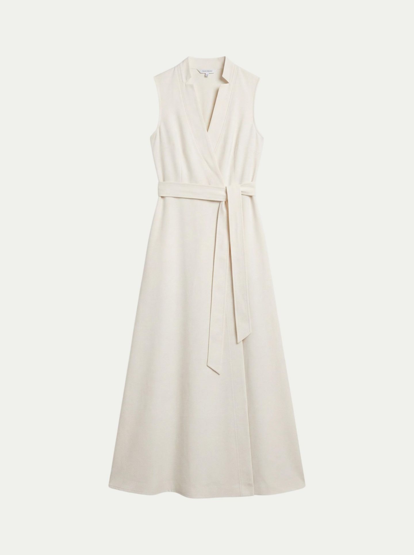 Женское платье Karen Millen Tailored Linen Wrap Maxi, цвет: Слоновая кость — фото 3