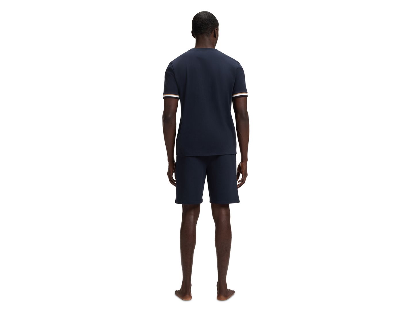 Мужские шорты Hugo Boss Cotton Mid-Rise Iconic, цвет: Тёмный синий — фото 4