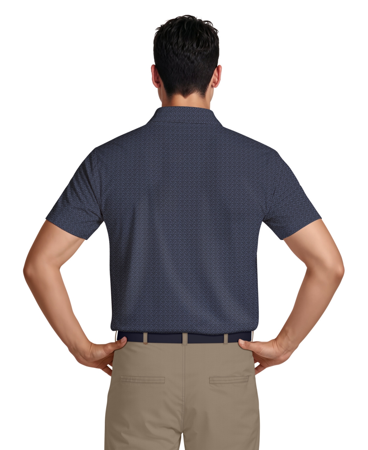 Pga Tour Men's Golf Flag Geo Print Polo Shirt