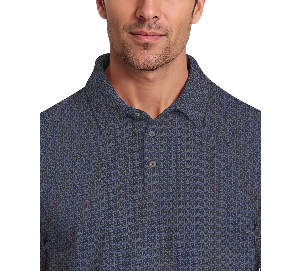 Pga Tour Men's Short-sleeve Polo Shirt In Blue