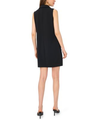 Msk Women's Sleeveless Grommet Pocket Shift Dress - Black - Size XL