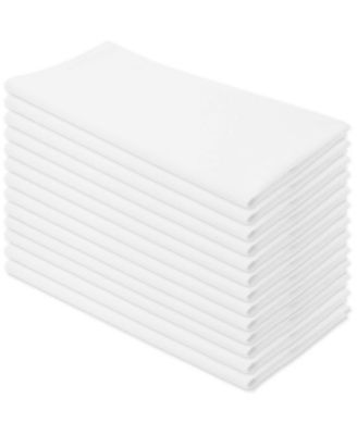 12pcs Flour Sack Dish Towels Cotton Embroidery Drying Glass Hand Dinnerware Plain Thick Zero-lint Highly Absorbent 27x27