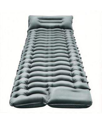 Camping Sleeping Pad Ultralight Inflatable Mat Foot Pump Pillow Camping Outdoor Recreation Gear