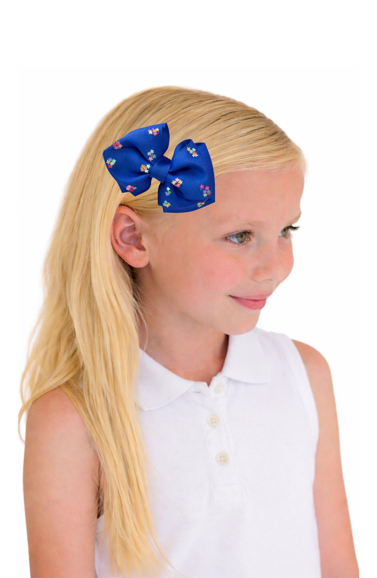 Аксессуары для волос Bits & Bows Little/Big Firecracker Summer Hair Bow Set для девочек, цвет: Красный / Белый — фото 3