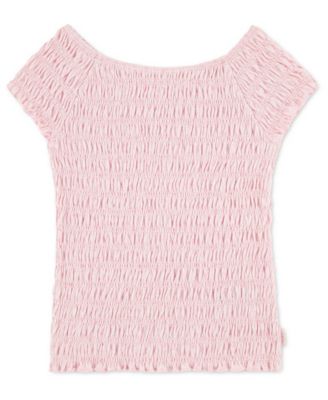 abercrombie kids Girls Smocked Short-Sleeve Top - Ditsy Pink 36$