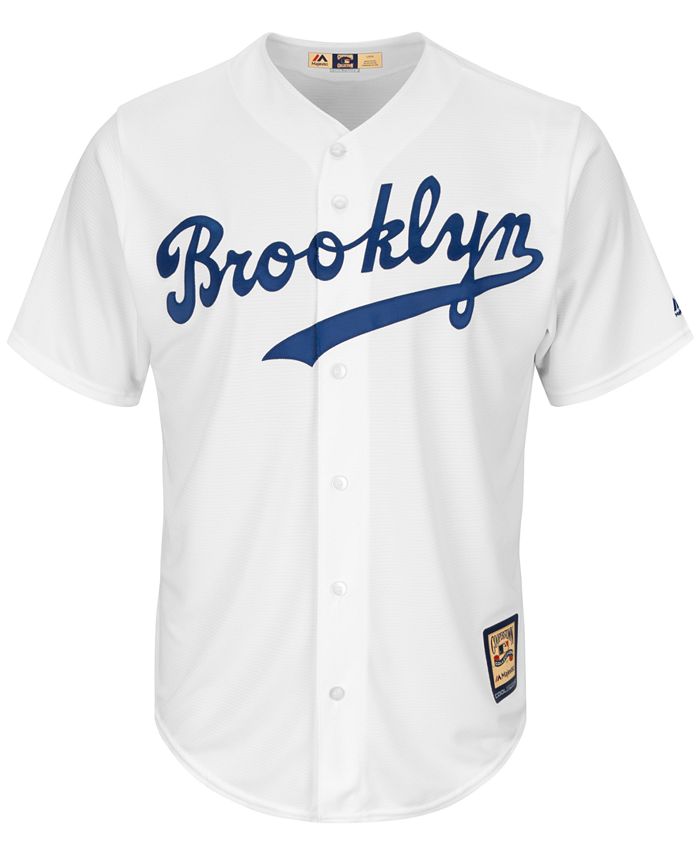 Majestic Men's Brooklyn Dodgers Cooperstown Blank Replica CB Jersey - Macy's