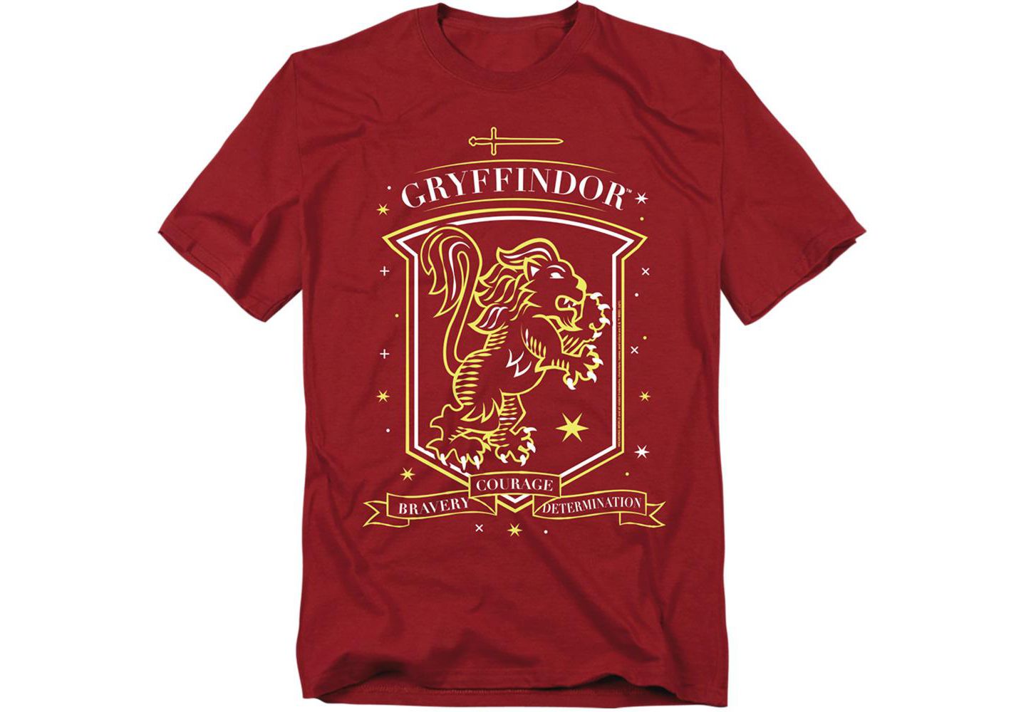 Мужская футболка Harry Potter Hand-Drawn Gryffindor Shield Graphic, цвет: Красный — фото 1