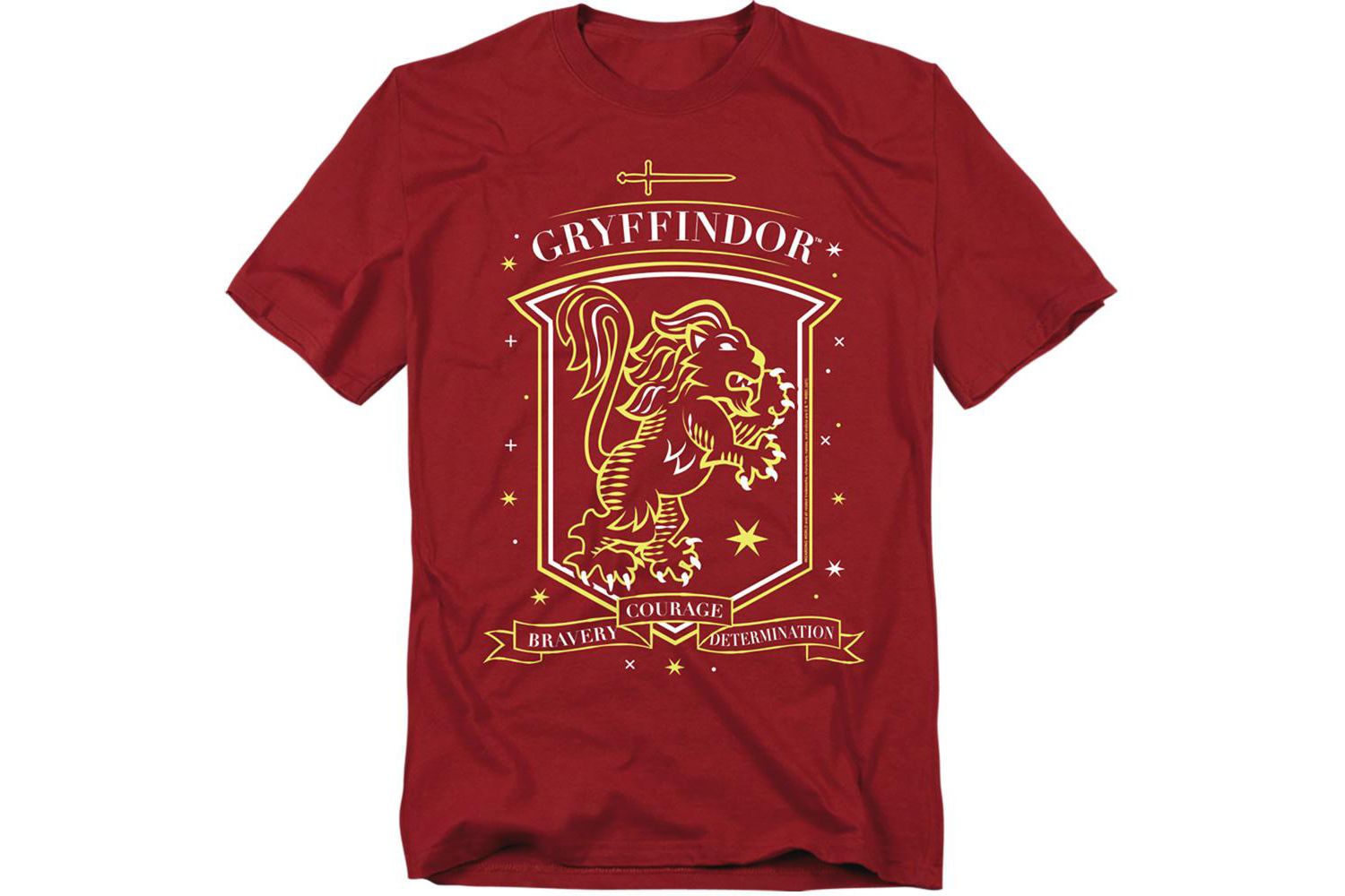 Men's Hand-Drawn Gryffindor Shield Graphic T-Shirt