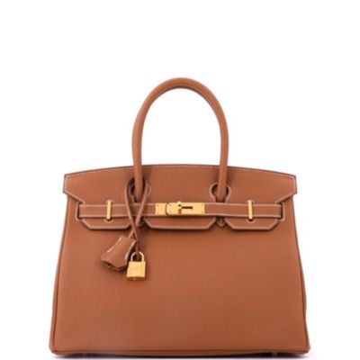 Birkin 30 Handbag Brown Togo with Gold Hardware