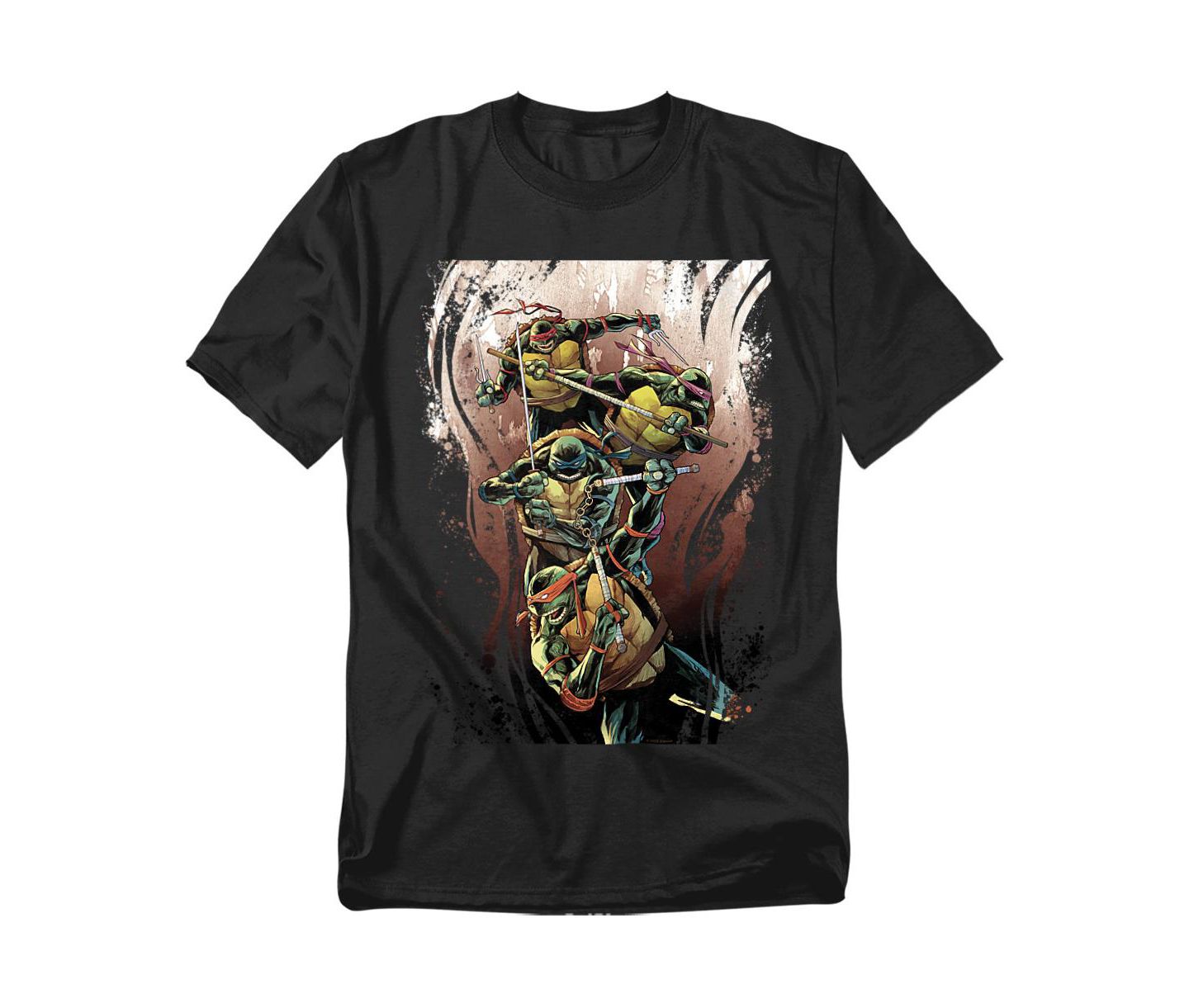 Мужская футболка Logovision Tmnt Earthy Rainbow Warriors, цвет: Чёрный — фото 1