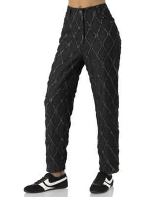 Women's Straight-Leg Jeans with Distressed Detail