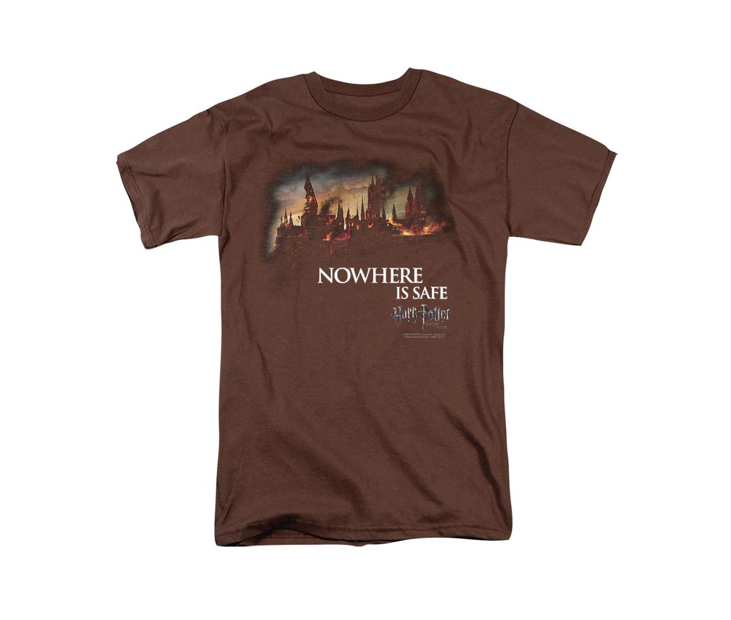 Мужская футболка Harry Potter Big & Tall Burning Hogwarts T, цвет: Кофейный — фото 1