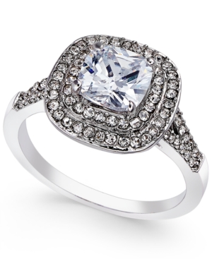 image of Charter Club Double Halo Crystal Center Ring, Created for Macy-s