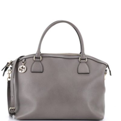 Medium GG Charm Convertible Dome Satchel Leather
