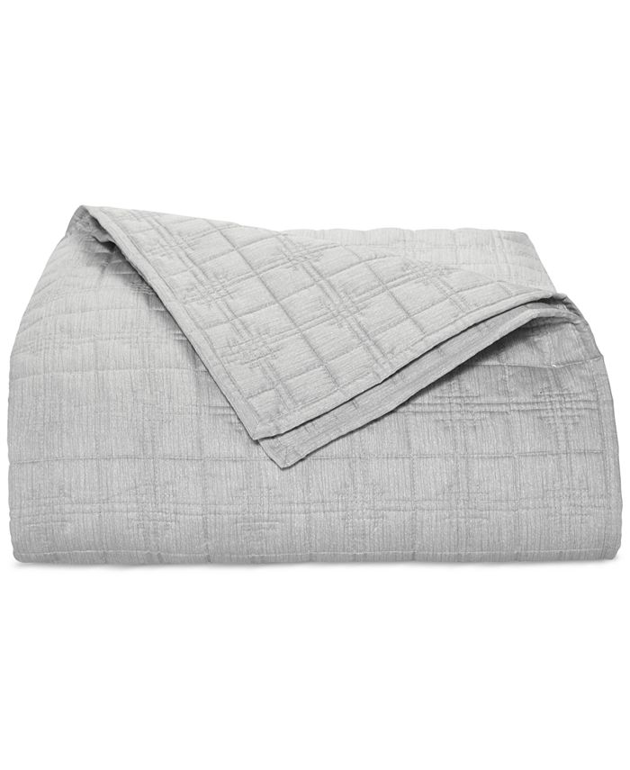 Hotel Collection CLOSEOUT! Modern Plaid Full/Queen Coverlet, Created ...