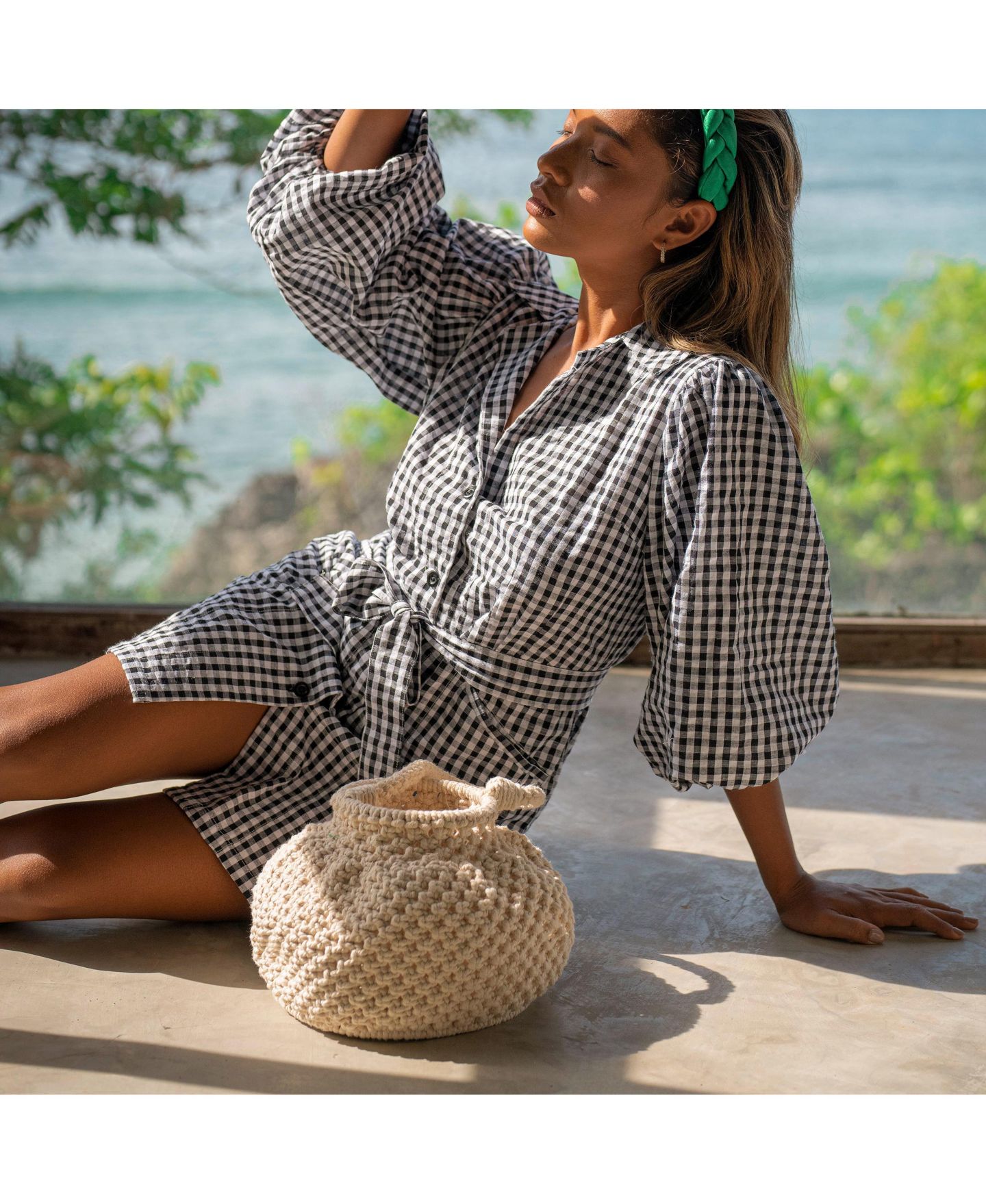 Женская сумка Brunna.co Off White Naga Macrame Bucket, цвет: Молочный белый — фото 3