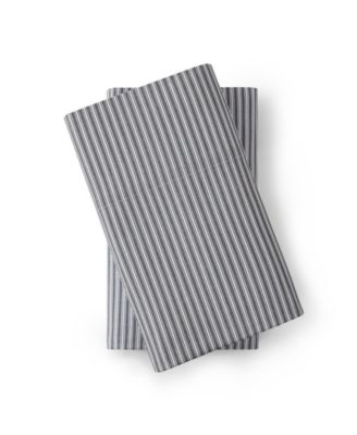 Essentials Solid Cotton Percale 2-Piece Pillowcase Set, Standard