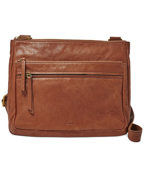 Fossil Corey Large Leather Crossbody - Handbags & Accessories - Macy's