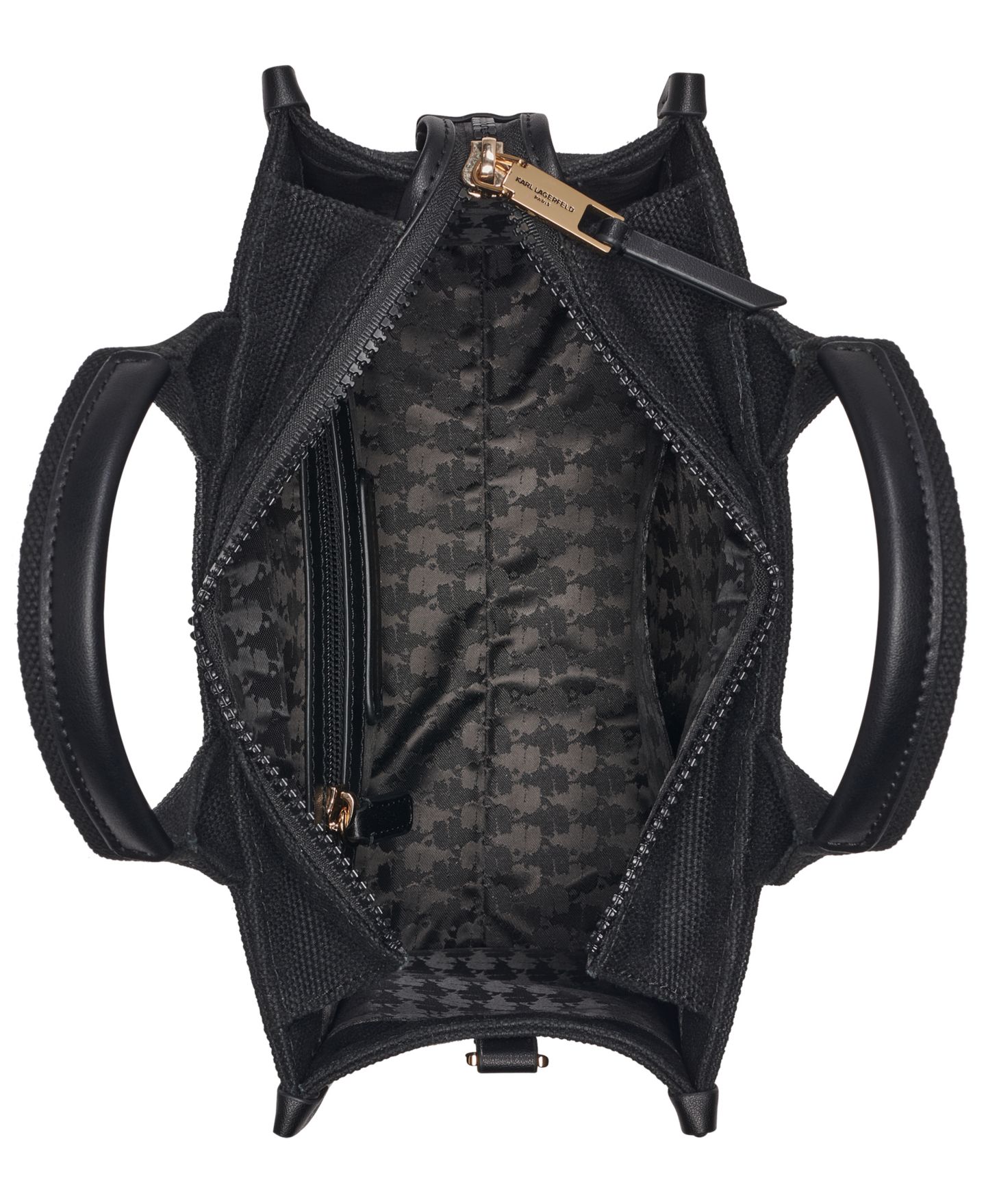 Женская сумка KARL LAGERFELD PARIS Kristina Small Satchel Handbag, цвет: Чёрный — фото 4