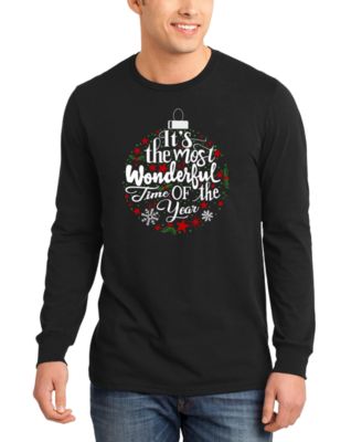 Men's Christmas Ornament Word Art Long-Sleeve T-Shirt