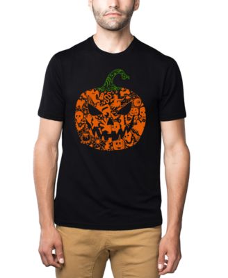 Men's Halloween Pumpkin Word Art T-Shirt
