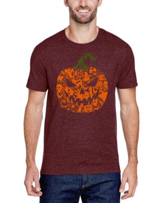 Men's Halloween Pumpkin Word Art T-Shirt
