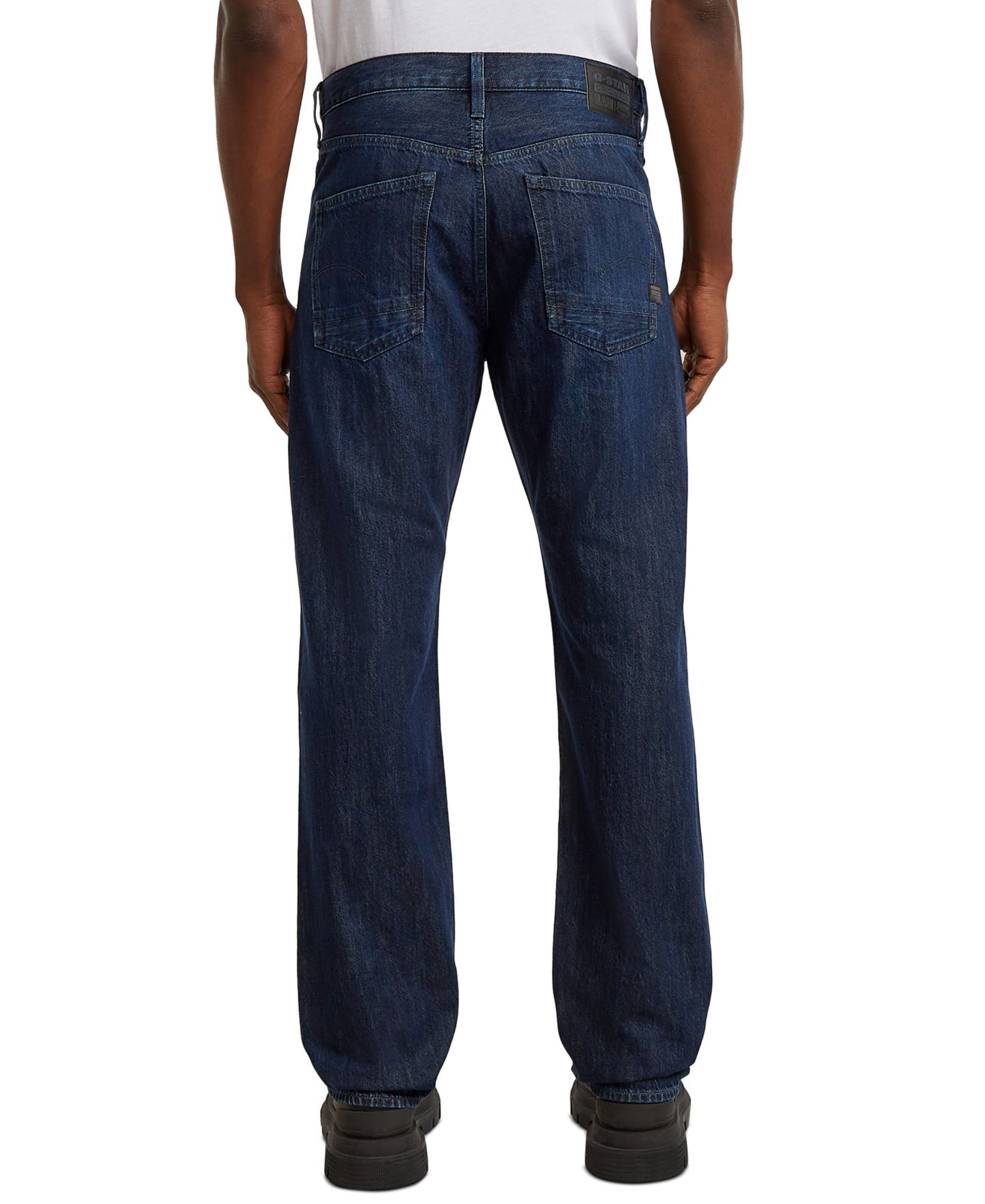 Мужские джинсы G-Star Raw Straight-Leg, цвет: Тёмно-синий — фото 4