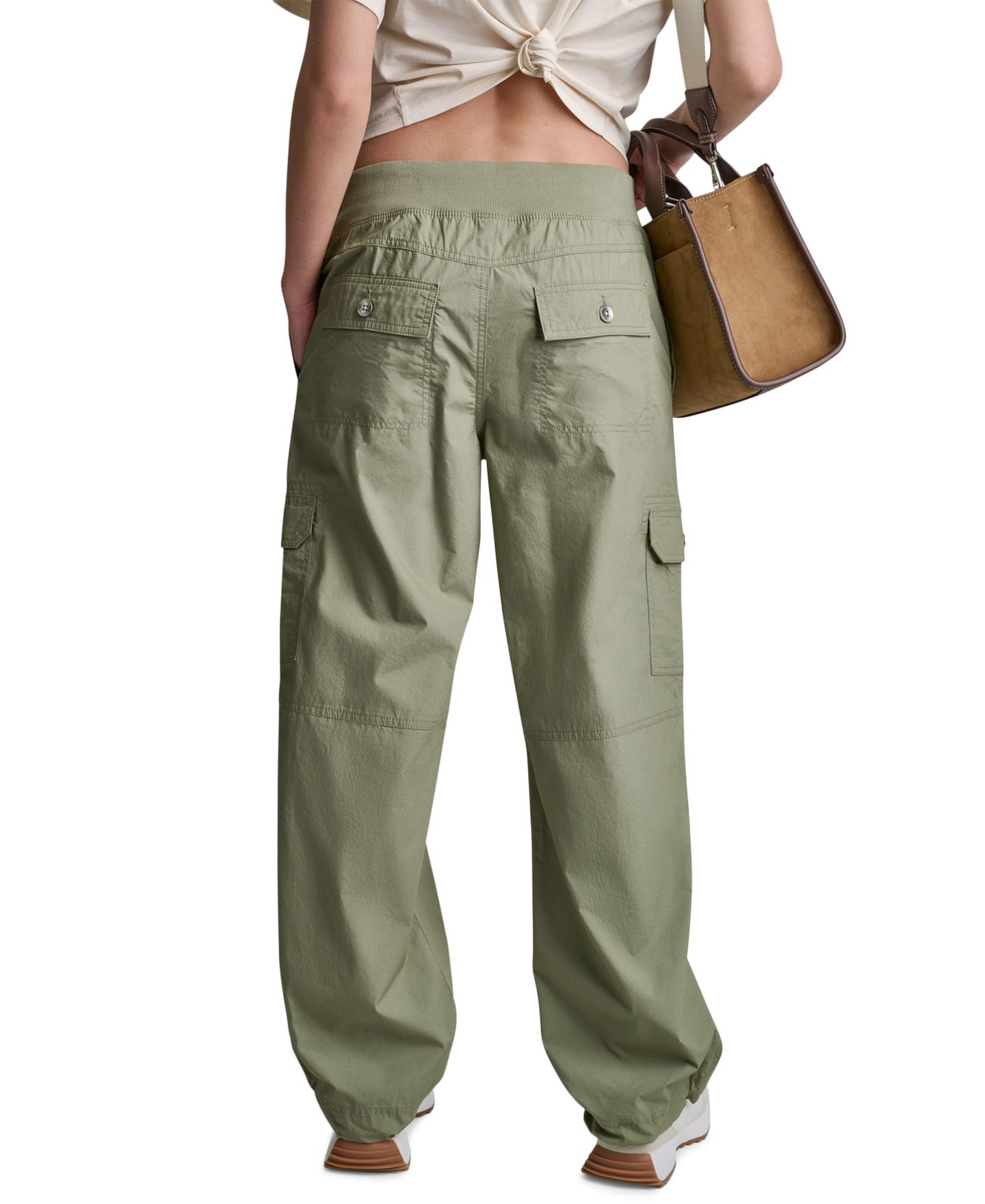 Женские брюки DKNY Sport High-Rise Straight-Leg, цвет: Bayleaf — фото 6