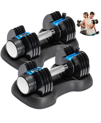Adjustable Dumbbells Set - Quick-Change Weight Set for Home Gym, Space Saving Adjustable Weights with Anti-Slip Handle