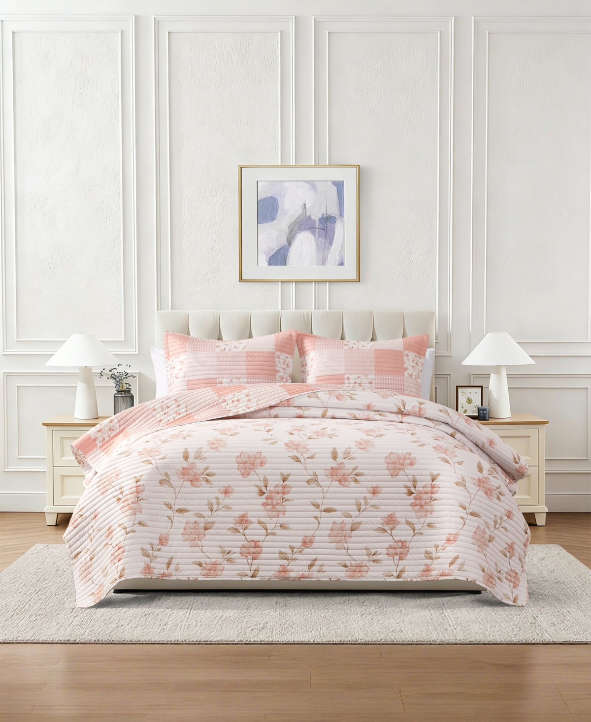 Chelsea Loft Pinsonic Patchwork Reversible 3-Pc. Quilt Set