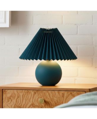 Serena 10" Ceramic LED Table Lamp with Pleated Shade