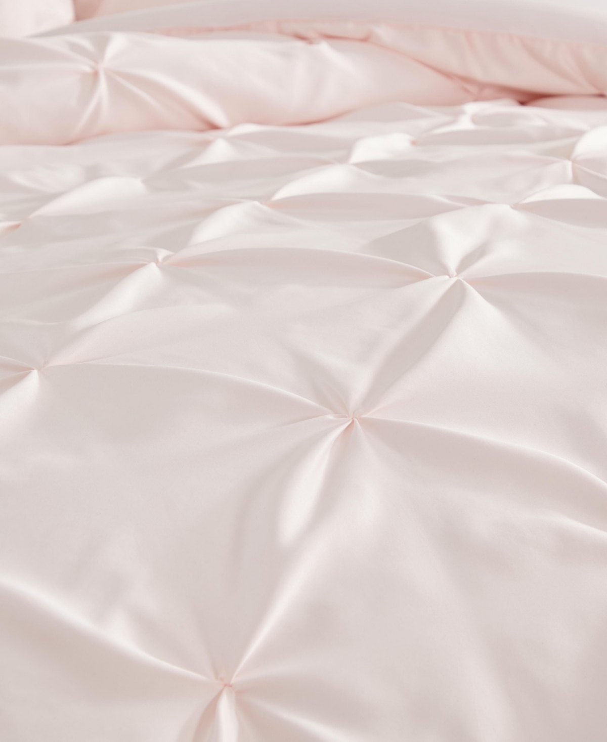 Laura Ashley Pintuck Solid Satin 3-Pc. Comforter Set