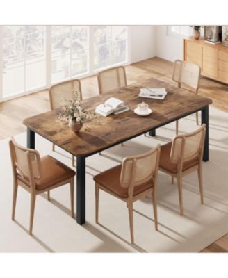 78.7" Long MDF Rectangle Industrial Dining Table