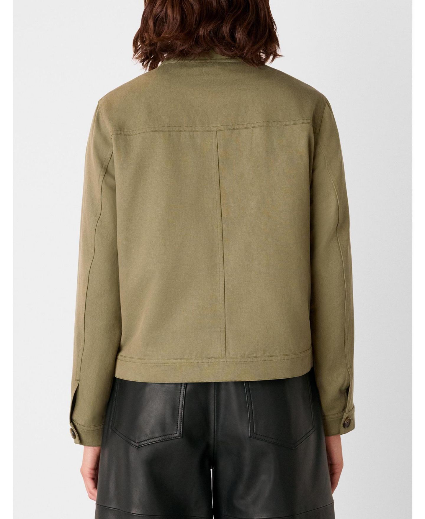 Женская куртка Whistles Mia Pocket Detail, цвет: Хаки — фото 4