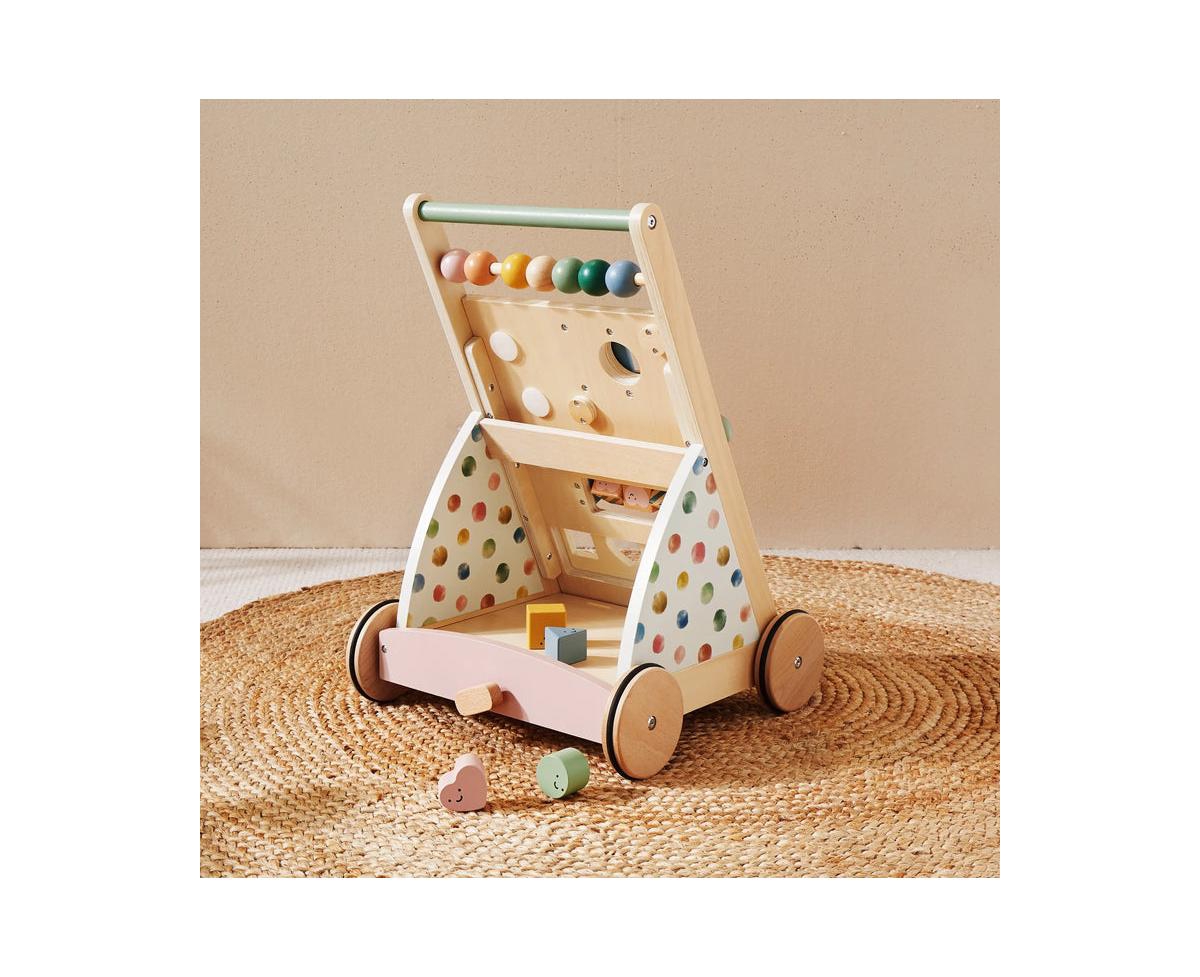 Tiny Land Versatile Wooden Baby Walker Activity Center