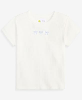 Girls' XS-XL Ribbed Baby T-Shirt